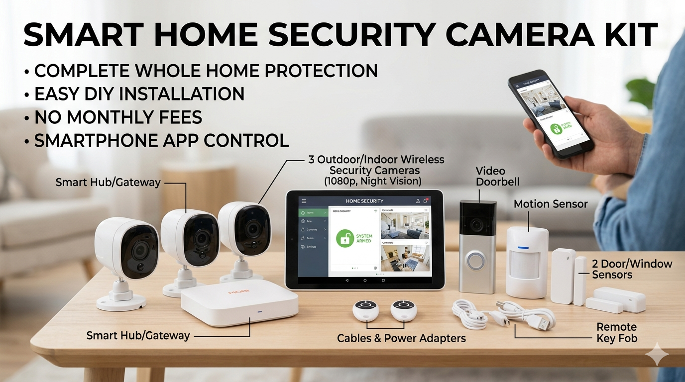 Smart Home Security Camera Kit – Advanced Home Protection