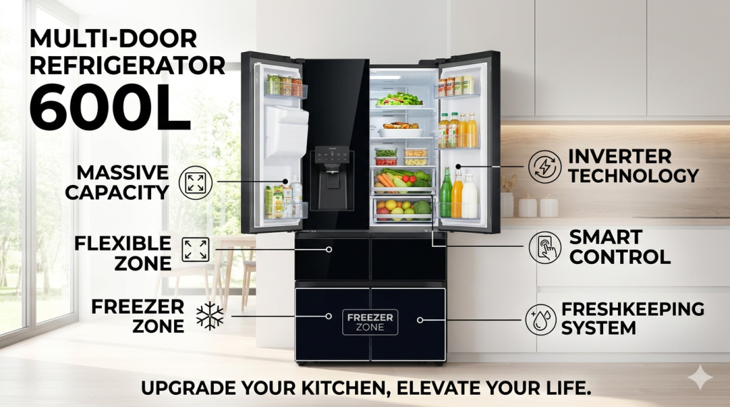 Multi-Door Refrigerator 600L