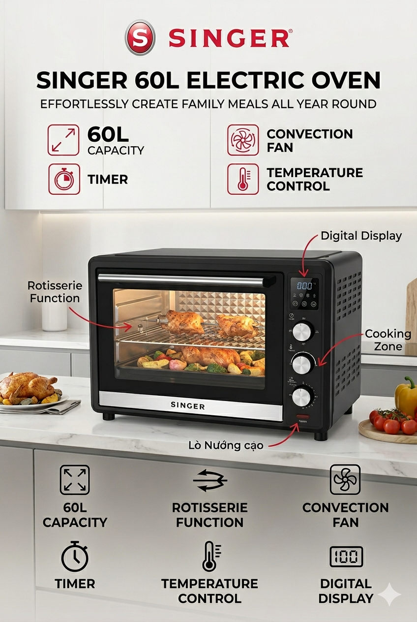 Electric Oven 60L